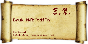 Bruk Nátán névjegykártya